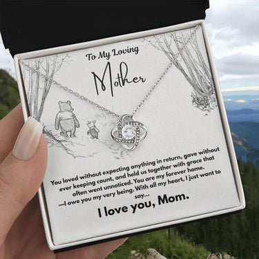 A Letter To My Loving Mother - Love Knot Necklace - Gift Set - SLDDL0139
